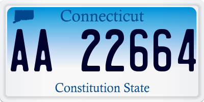 CT license plate AA22664