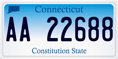 CT license plate AA22688
