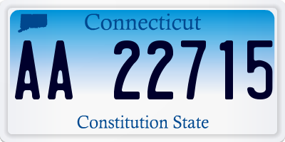 CT license plate AA22715