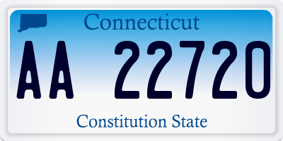 CT license plate AA22720