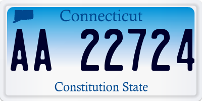 CT license plate AA22724