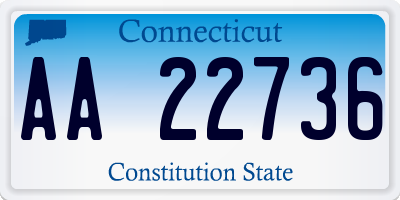 CT license plate AA22736