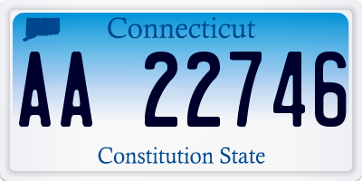 CT license plate AA22746