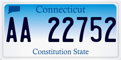 CT license plate AA22752