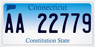 CT license plate AA22779