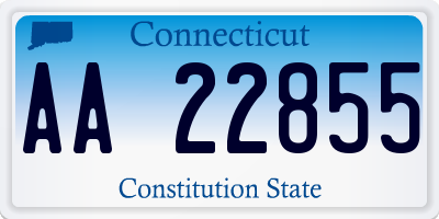 CT license plate AA22855