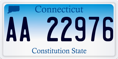 CT license plate AA22976