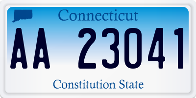 CT license plate AA23041