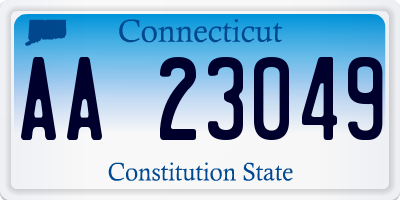 CT license plate AA23049