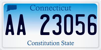 CT license plate AA23056