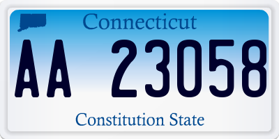 CT license plate AA23058