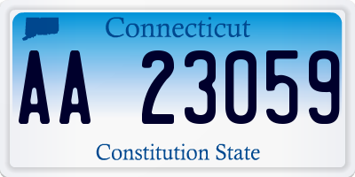 CT license plate AA23059