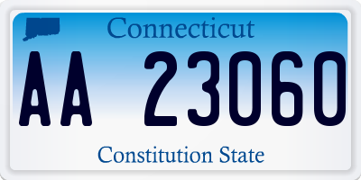CT license plate AA23060