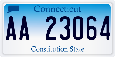 CT license plate AA23064