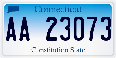 CT license plate AA23073