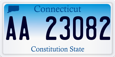 CT license plate AA23082