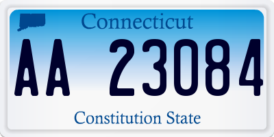 CT license plate AA23084