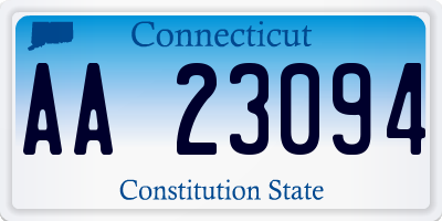 CT license plate AA23094
