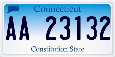 CT license plate AA23132