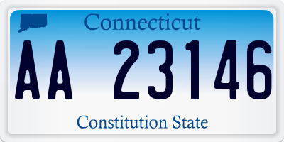 CT license plate AA23146