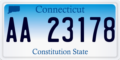 CT license plate AA23178
