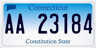 CT license plate AA23184