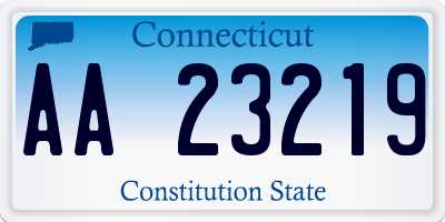 CT license plate AA23219