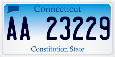 CT license plate AA23229