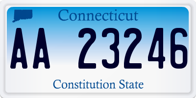 CT license plate AA23246