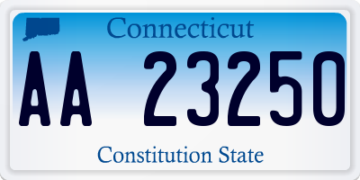 CT license plate AA23250