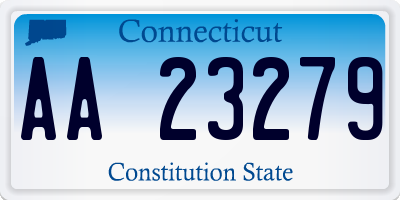 CT license plate AA23279