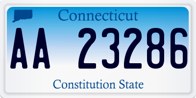 CT license plate AA23286