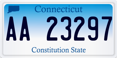 CT license plate AA23297