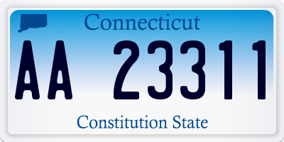 CT license plate AA23311