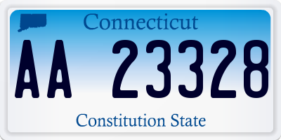 CT license plate AA23328