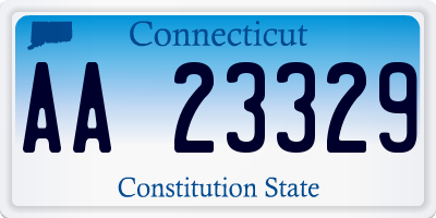 CT license plate AA23329