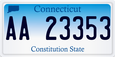 CT license plate AA23353