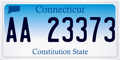 CT license plate AA23373