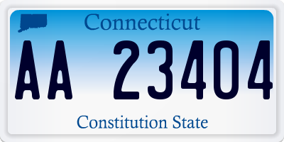 CT license plate AA23404