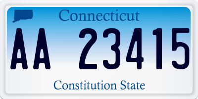 CT license plate AA23415