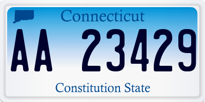 CT license plate AA23429