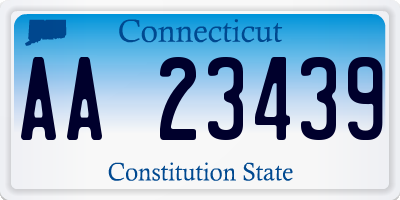 CT license plate AA23439