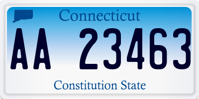 CT license plate AA23463