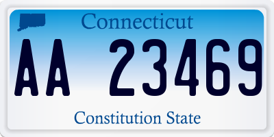 CT license plate AA23469