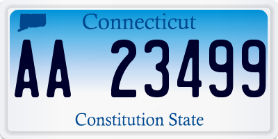 CT license plate AA23499