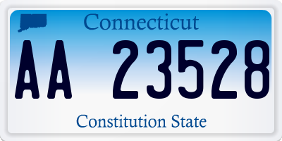 CT license plate AA23528