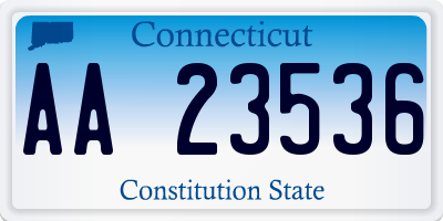 CT license plate AA23536