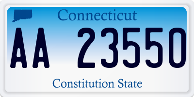 CT license plate AA23550