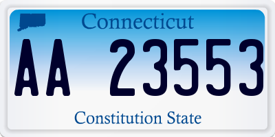 CT license plate AA23553