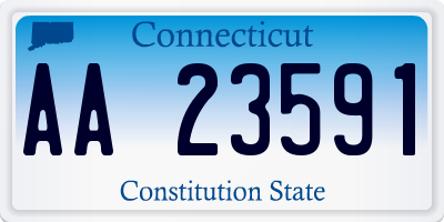 CT license plate AA23591